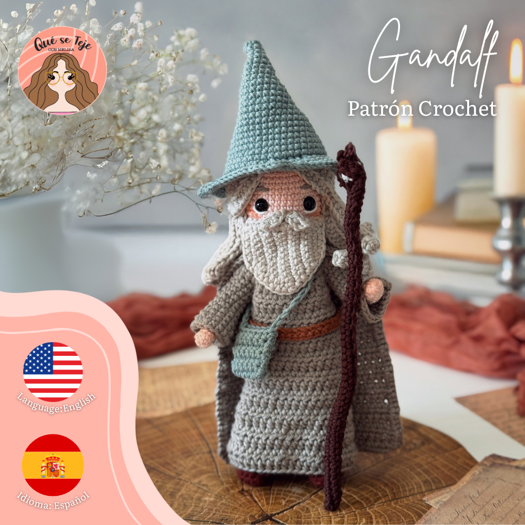 Patrón Crochet Gandalf (El Señor de los Anillos) (PDF)