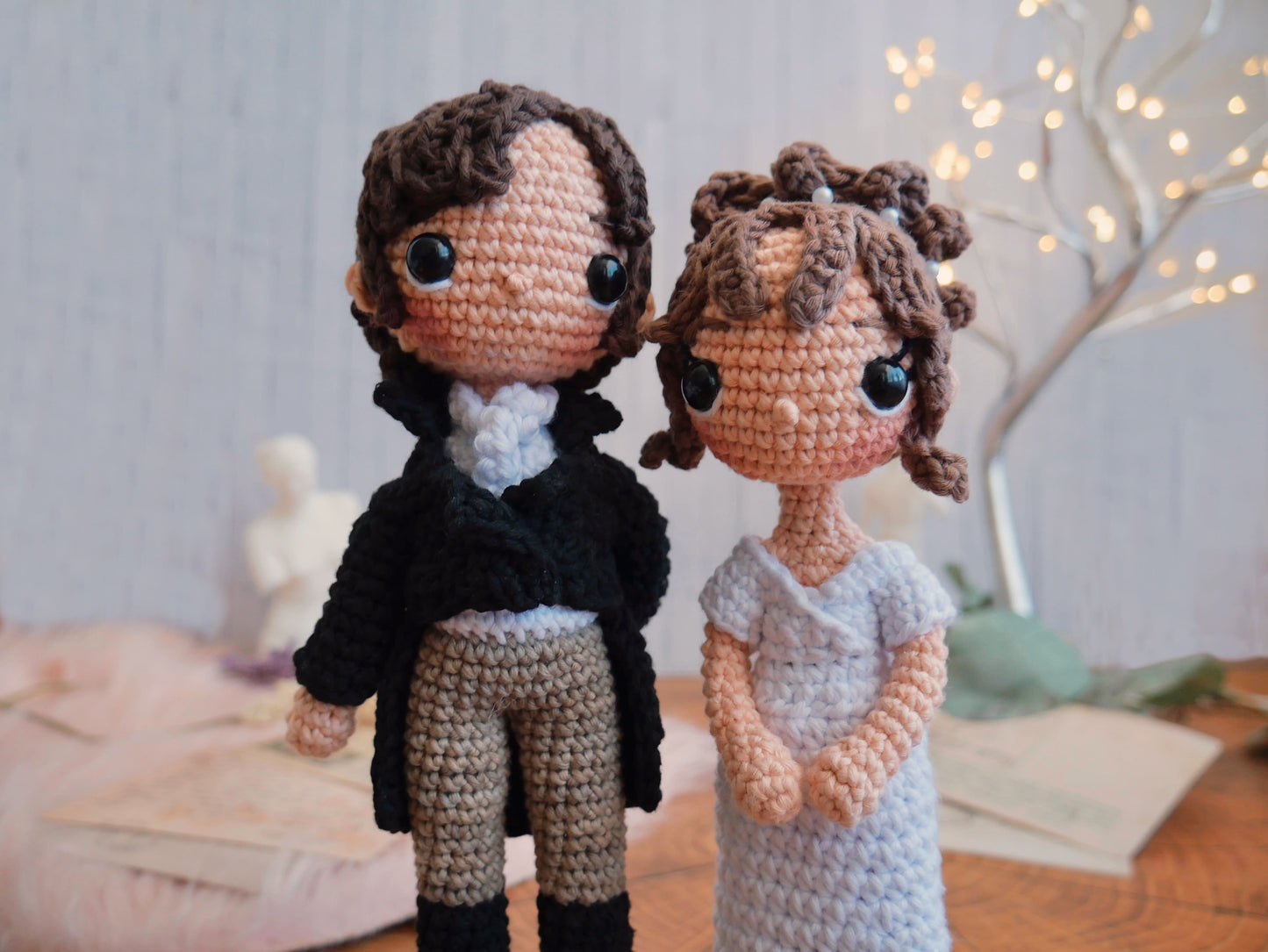 Amigurumi Pattern: Elizabeth Bennet & Mr. Darcy (PDF) Pride and Prejudice