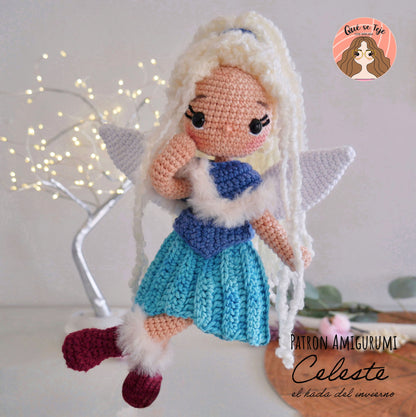 Crochet Pattern – Celeste, the Winter Fairy (PDF)