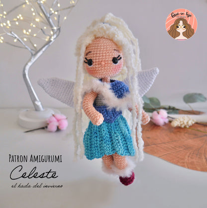 Crochet Pattern – Celeste, the Winter Fairy (PDF)