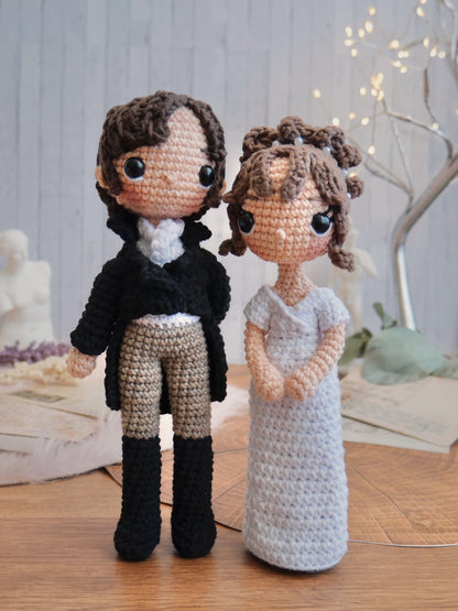 Amigurumi Pattern: Elizabeth Bennet & Mr. Darcy (PDF) Pride and Prejudice