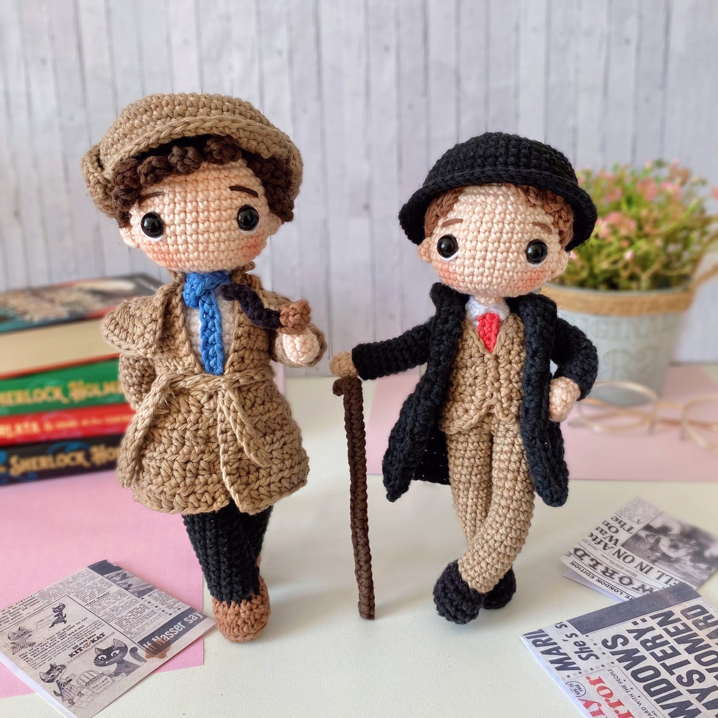 Sherlock Holmes + Dr. Watson Amigurumi Patterns