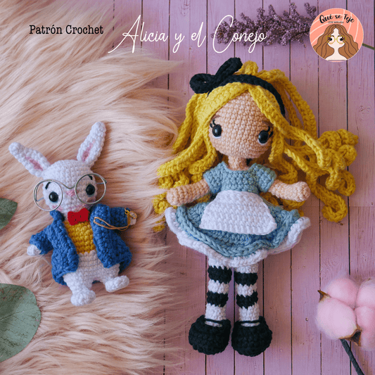 Amigurumi Pattern: Alice + White Rabbit (PDF)