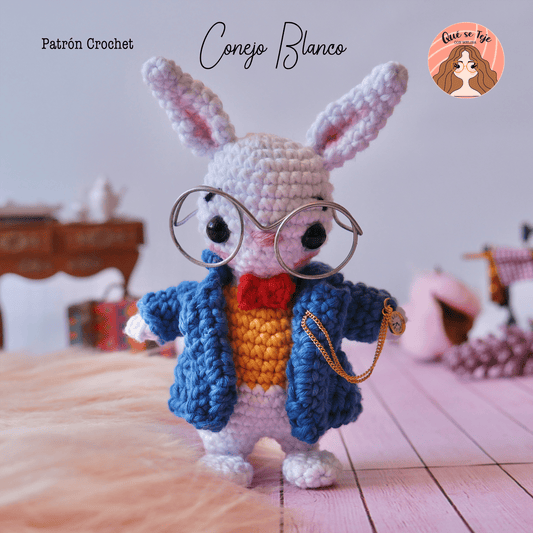 White Rabbit - Crochet Amigurumi Pattern (PDF) - Alice in Wonderland