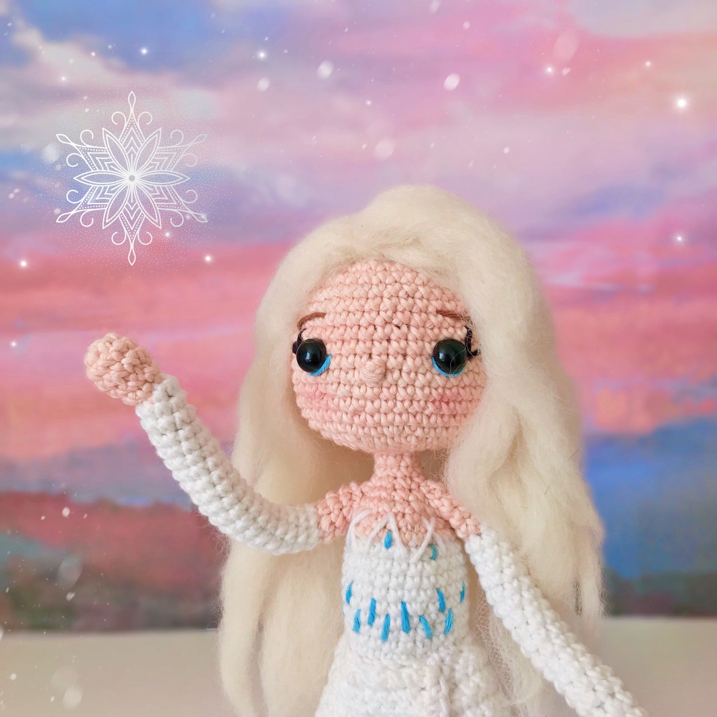 Elsa Amigurumi Pattern (PDF) - Frozen