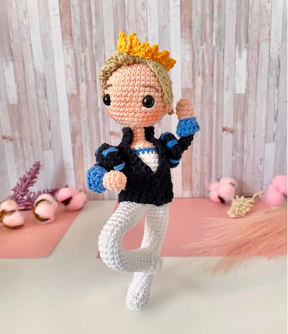 Patrón Amigurumi Príncipe Sigfrido + Odette Cisne (PDF) Lago de los Cisnes Crochet