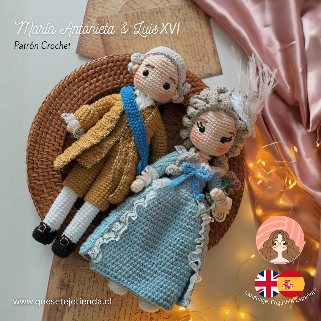 María Antonieta y Luis XVI de Francia - Patrón Crochet