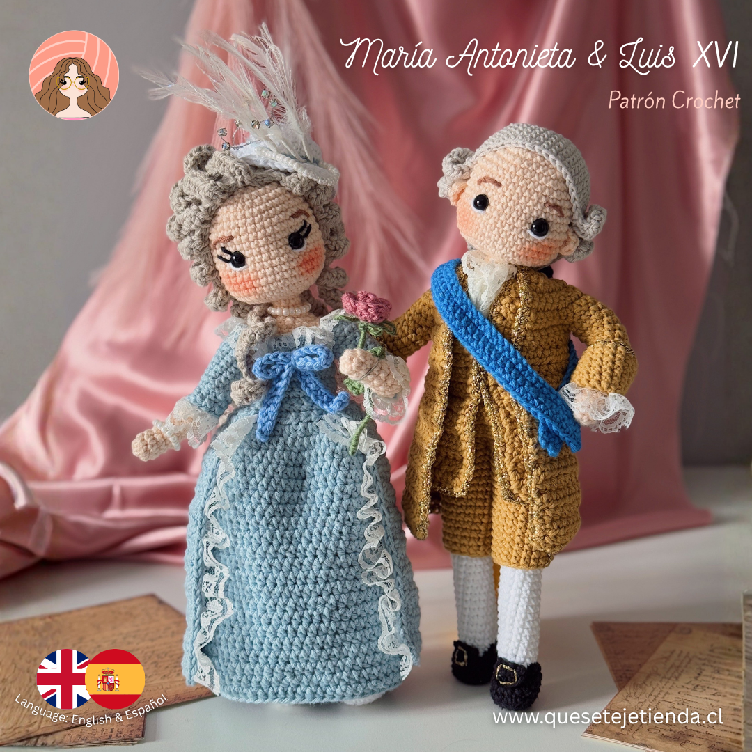 María Antonieta y Luis XVI de Francia - Patrón Crochet