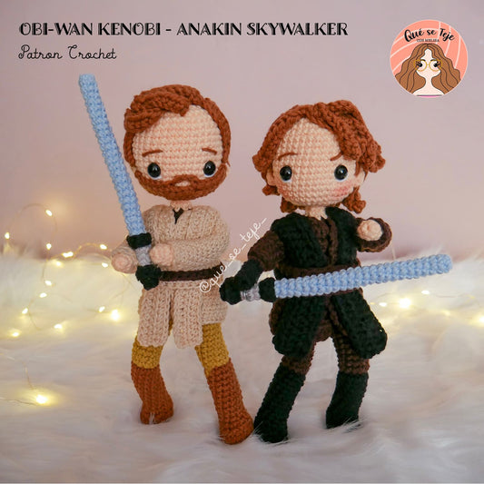  Anakin Skywalker + Obi-Wan Kenobi (PDF) - Crochet Amigurumi Pattern 