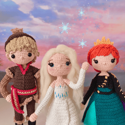 Pattern Pack: Anna, Kristoff and Elsa (PDF) Crochet