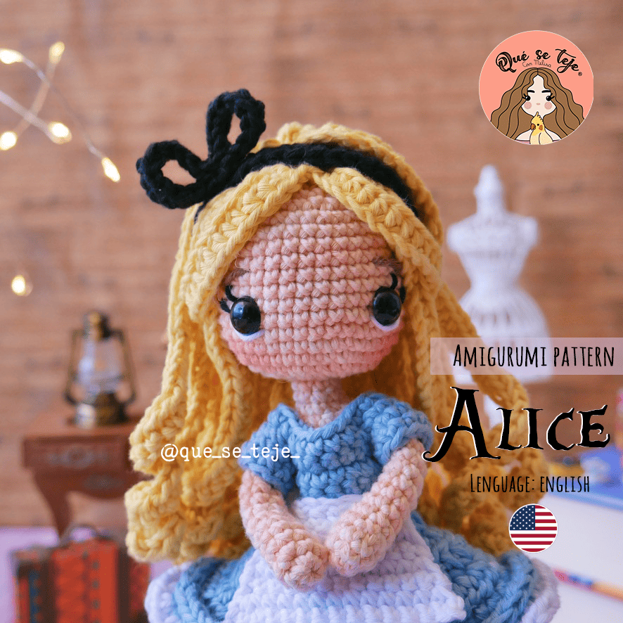 Alice in Wonderland Amigurumi Crochet Pattern (PDF)