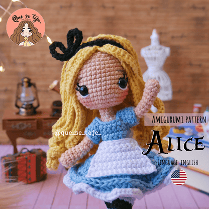 Alice in Wonderland Amigurumi Crochet Pattern (PDF)