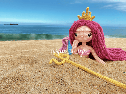 Amigurumi Pattern Nerea, Queen of the Sea (PDF) - Crochet