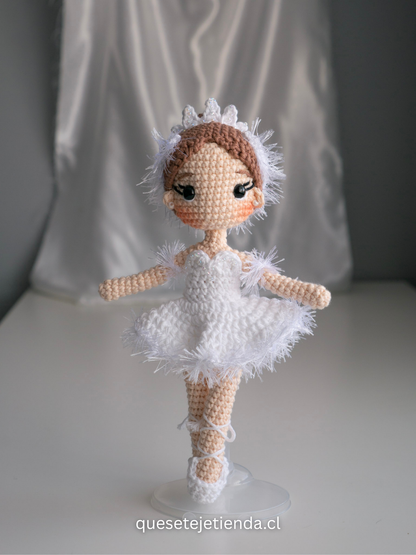 Handmade DOLL White Swan - Ballet Amigurumi Collectible, Odette The Swan Lake