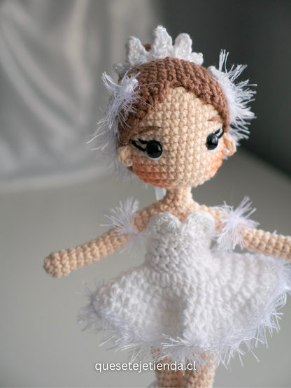 Handmade DOLL White Swan - Ballet Amigurumi Collectible, Odette The Swan Lake