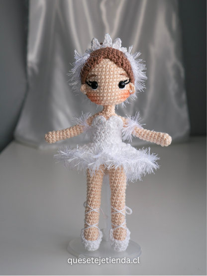 Handmade DOLL White Swan - Ballet Amigurumi Collectible, Odette The Swan Lake