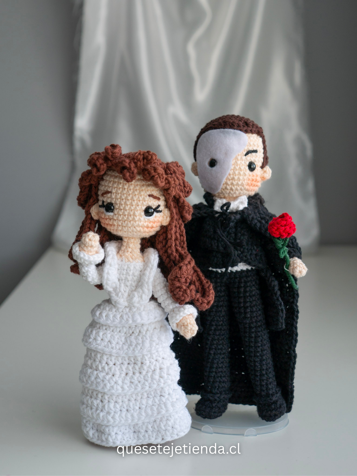 Handmade Crochet Dolls -  The phantom of the Opera - Amigurumi - Christine Daaé, Erik, musical