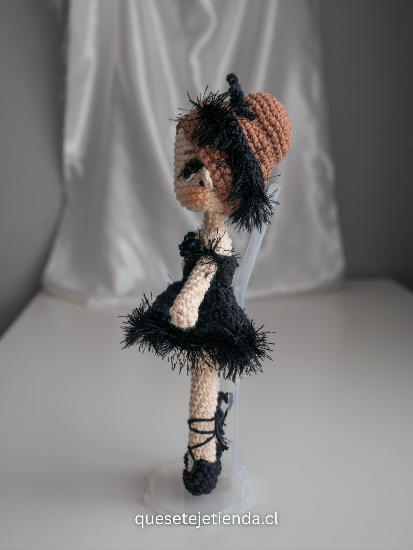 Odile The Swan Lake, Handmade DOLL Black Swan - Ballet Amigurumi Collectible