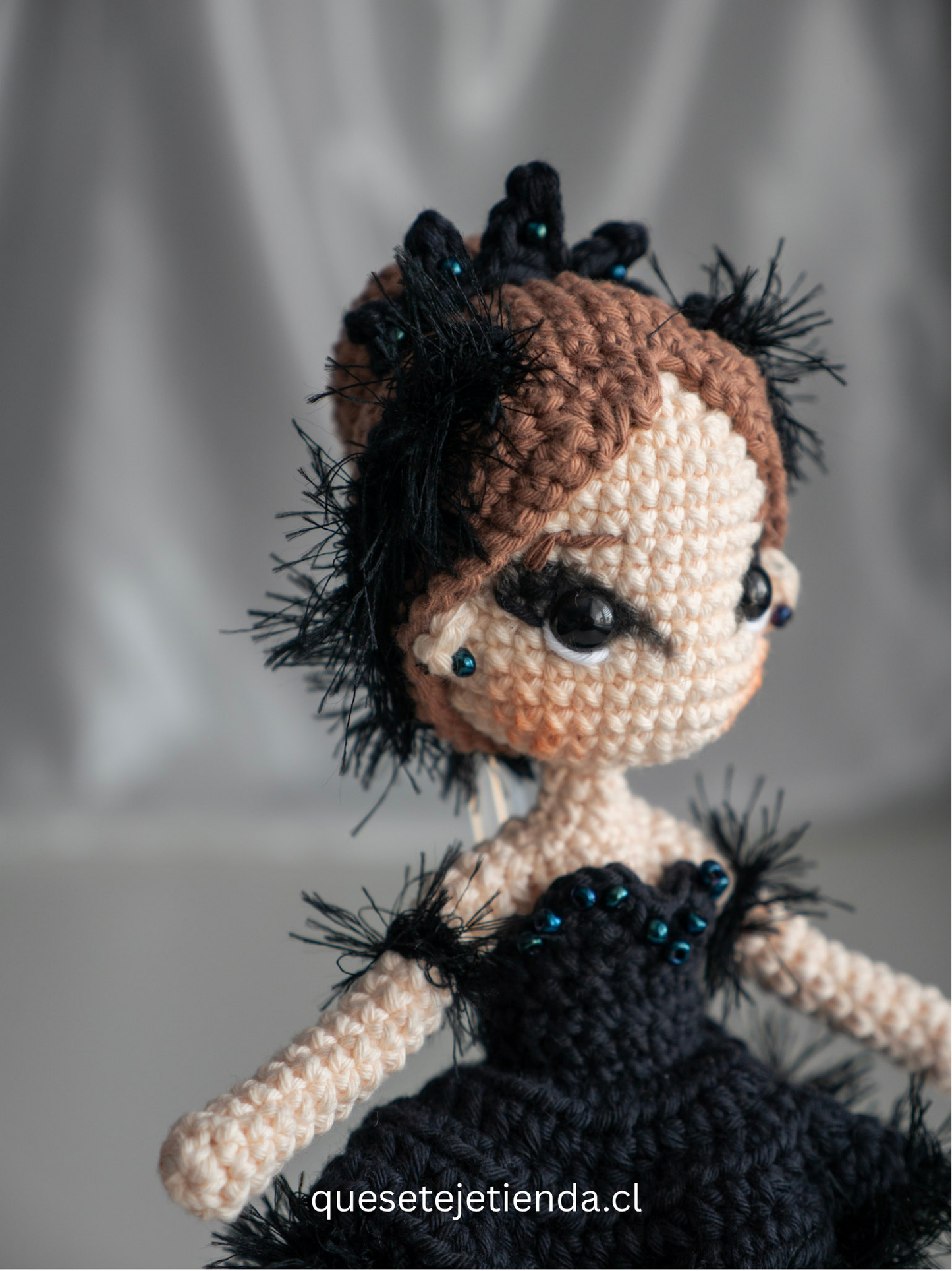 Odile The Swan Lake, Handmade DOLL Black Swan - Ballet Amigurumi Collectible