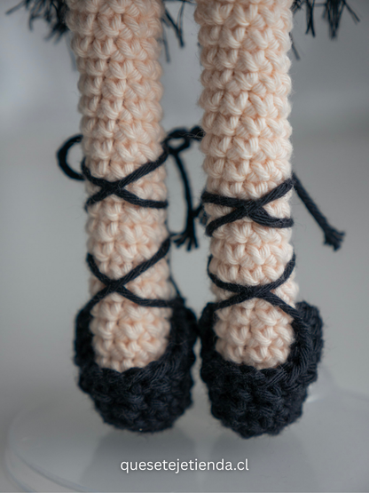 Odile The Swan Lake, Handmade DOLL Black Swan - Ballet Amigurumi Collectible