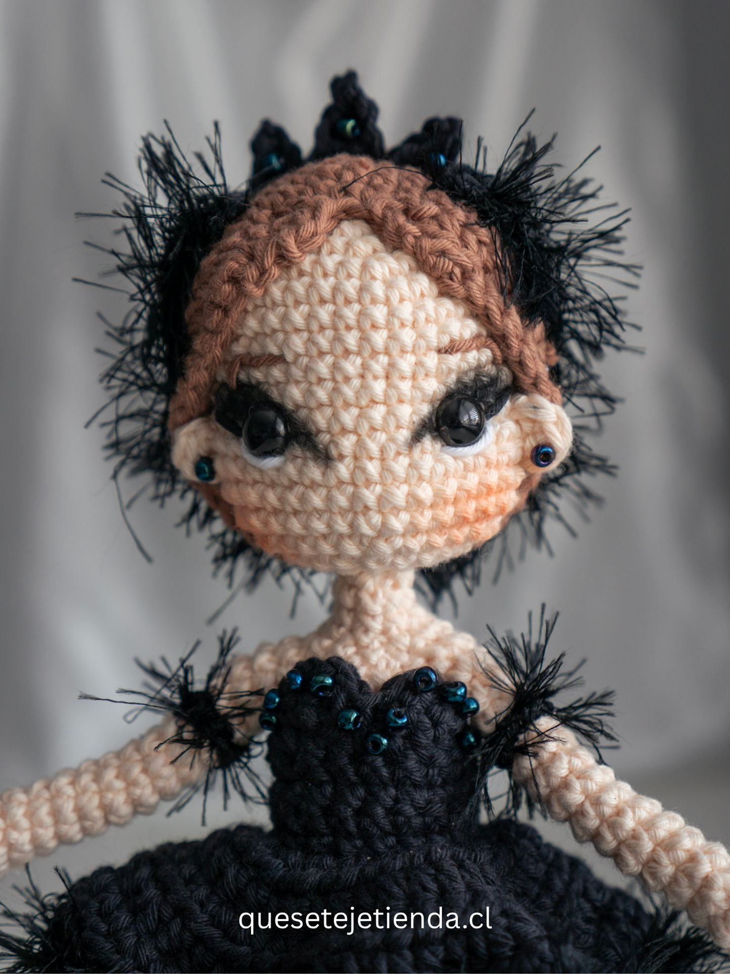 Odile The Swan Lake, Handmade DOLL Black Swan - Ballet Amigurumi Collectible