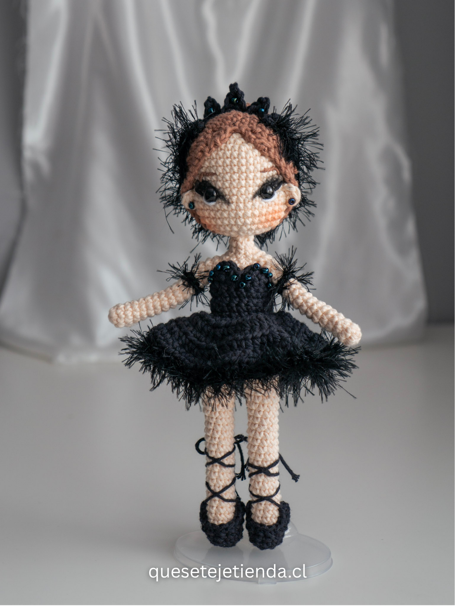 Odile The Swan Lake, Handmade DOLL Black Swan - Ballet Amigurumi Collectible