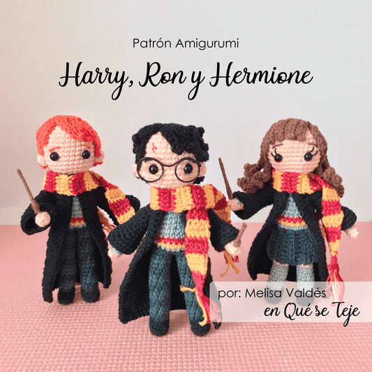 Harry, Hermione and Ron Amigurumi Pattern (PDF)