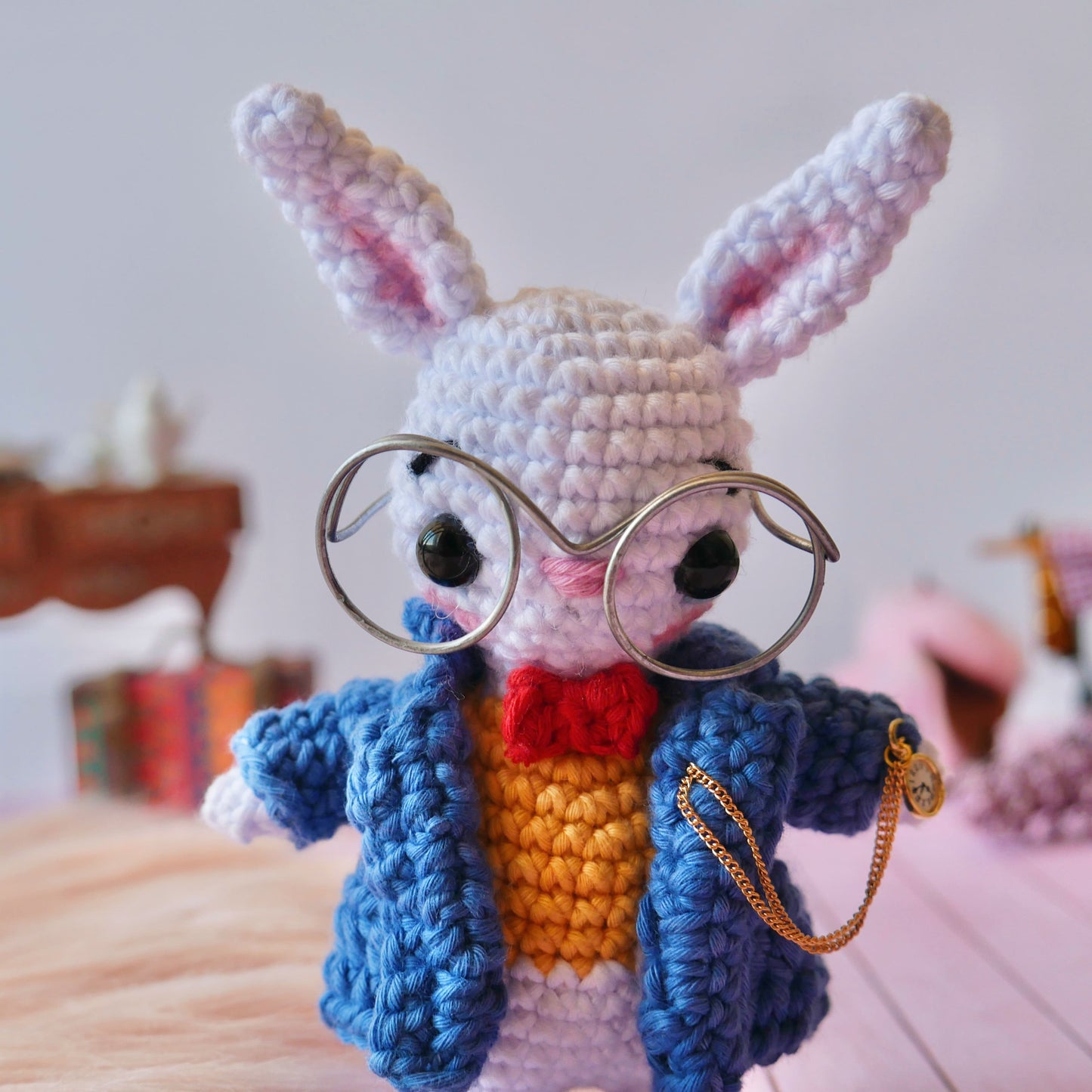 White Rabbit - Crochet Amigurumi Pattern (PDF) - Alice in Wonderland