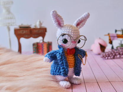 White Rabbit - Crochet Amigurumi Pattern (PDF) - Alice in Wonderland