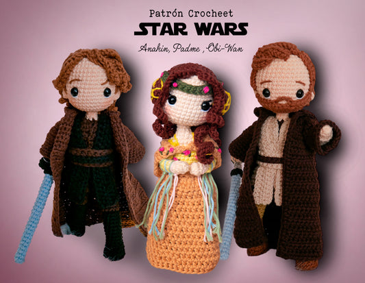 Anakin + Padmé + Obi-Wan - Crochet Patterns (PDF) – Star Wars
