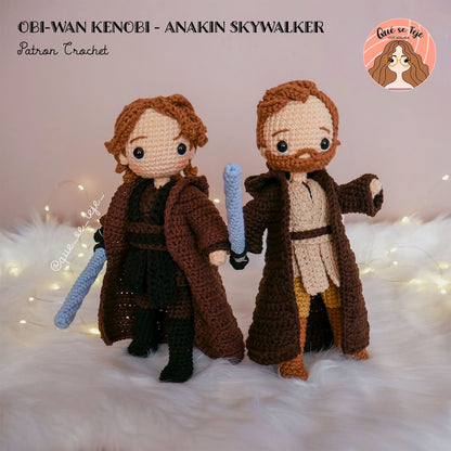  Anakin Skywalker + Obi-Wan Kenobi (PDF) - Crochet Amigurumi Pattern 