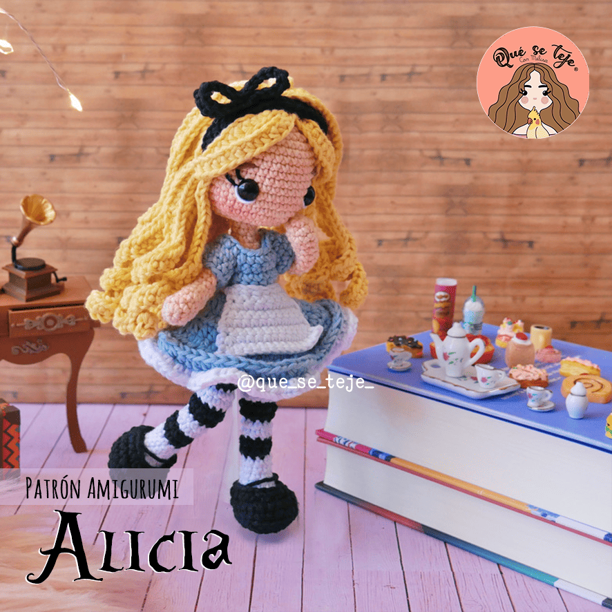 Alice in Wonderland Amigurumi Crochet Pattern (PDF)