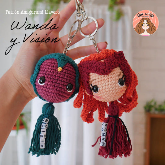 Wanda + Vision- Amigurumi Keychain Crochet Pattern –  (PDF)