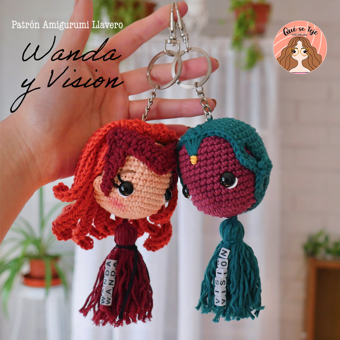 Wanda + Vision- Amigurumi Keychain Crochet Pattern –  (PDF)
